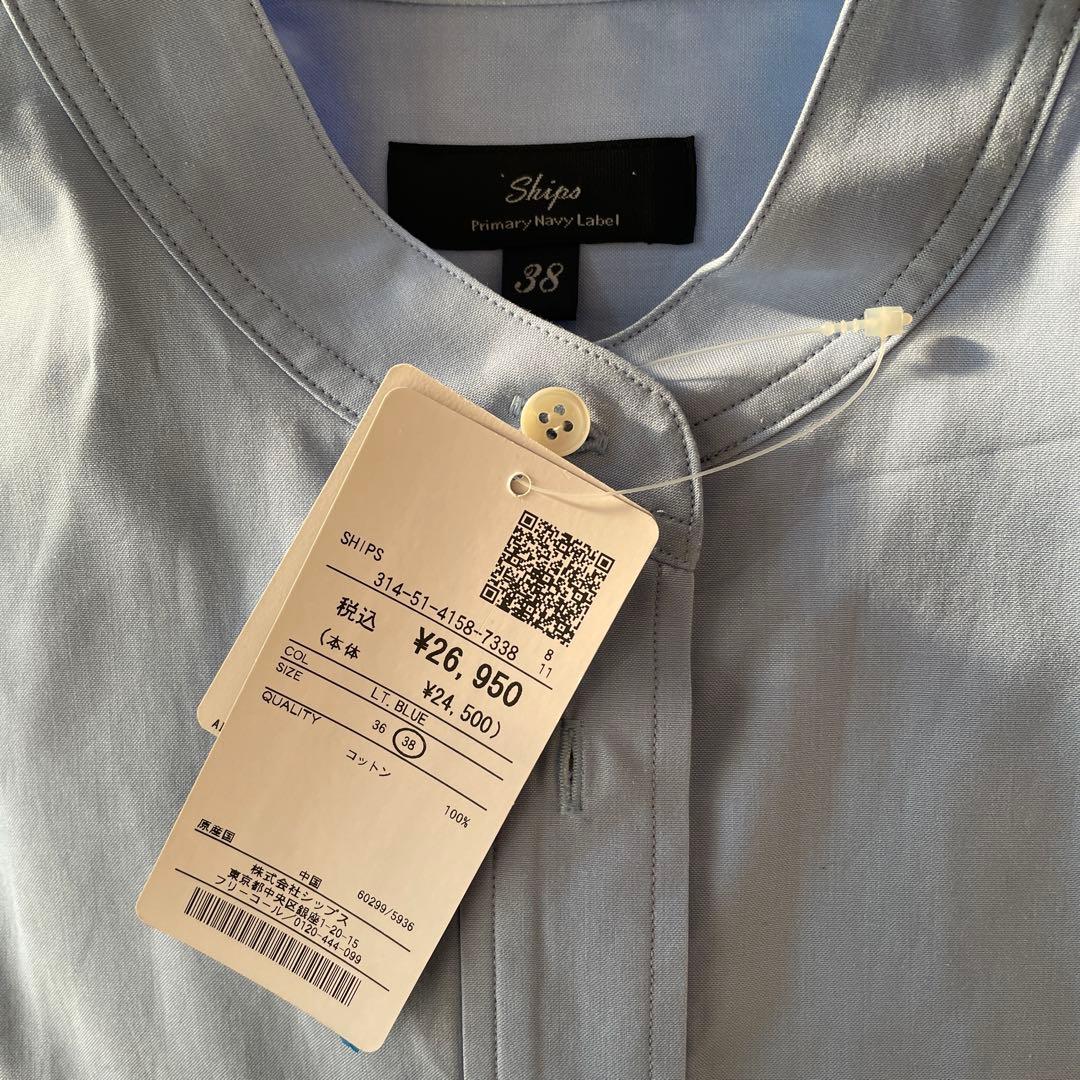 SHIPS Primary Navy Labelシャツワンピ