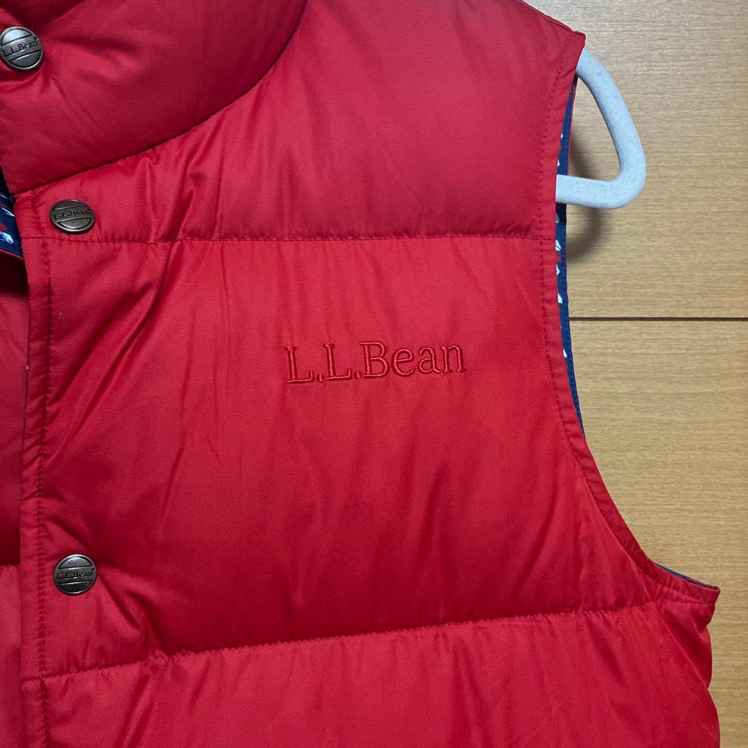 80s復刻L.L.Bean ダウンベスト 裏生地バーズアイ　リバーシブル