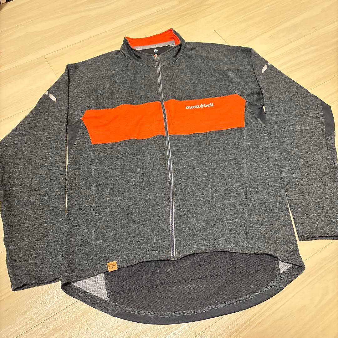 【美品】mont-bell メリノウールプラス サイクルジャージM