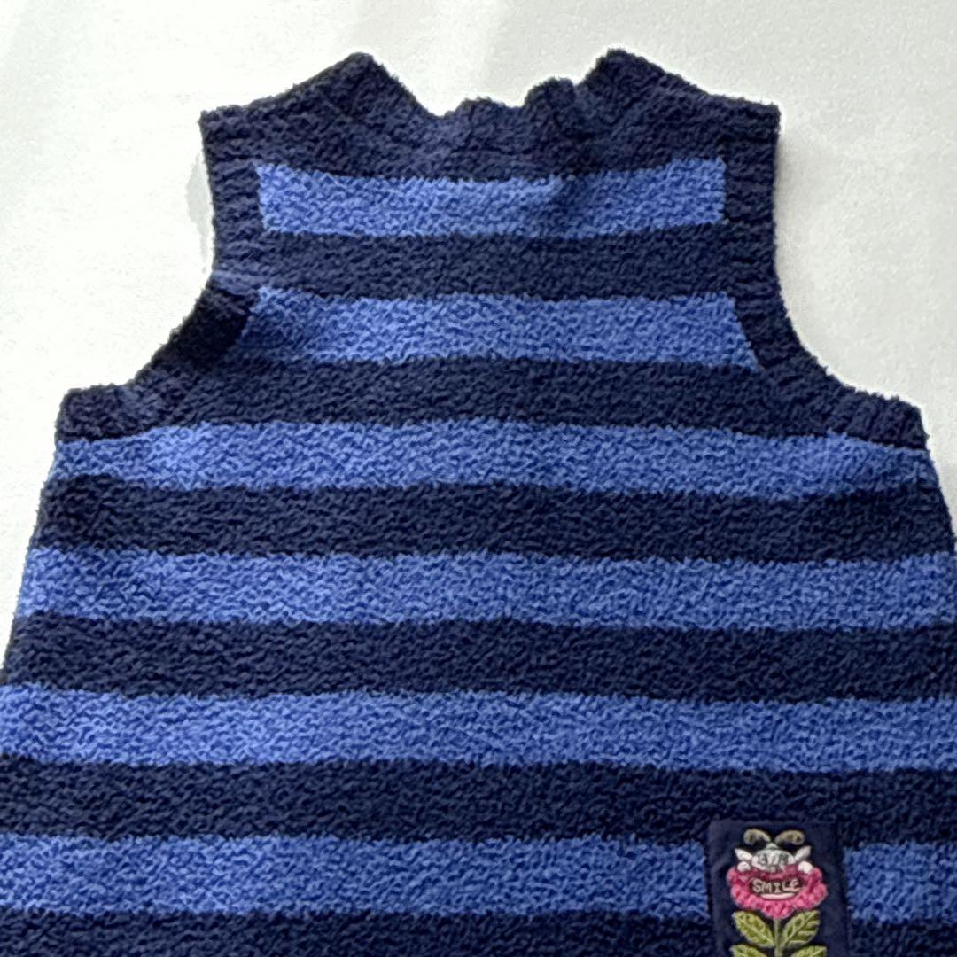 オレボレブラ　アルベロベロ ロングニットカーディガン　ロングベスト　ブタ刺繍