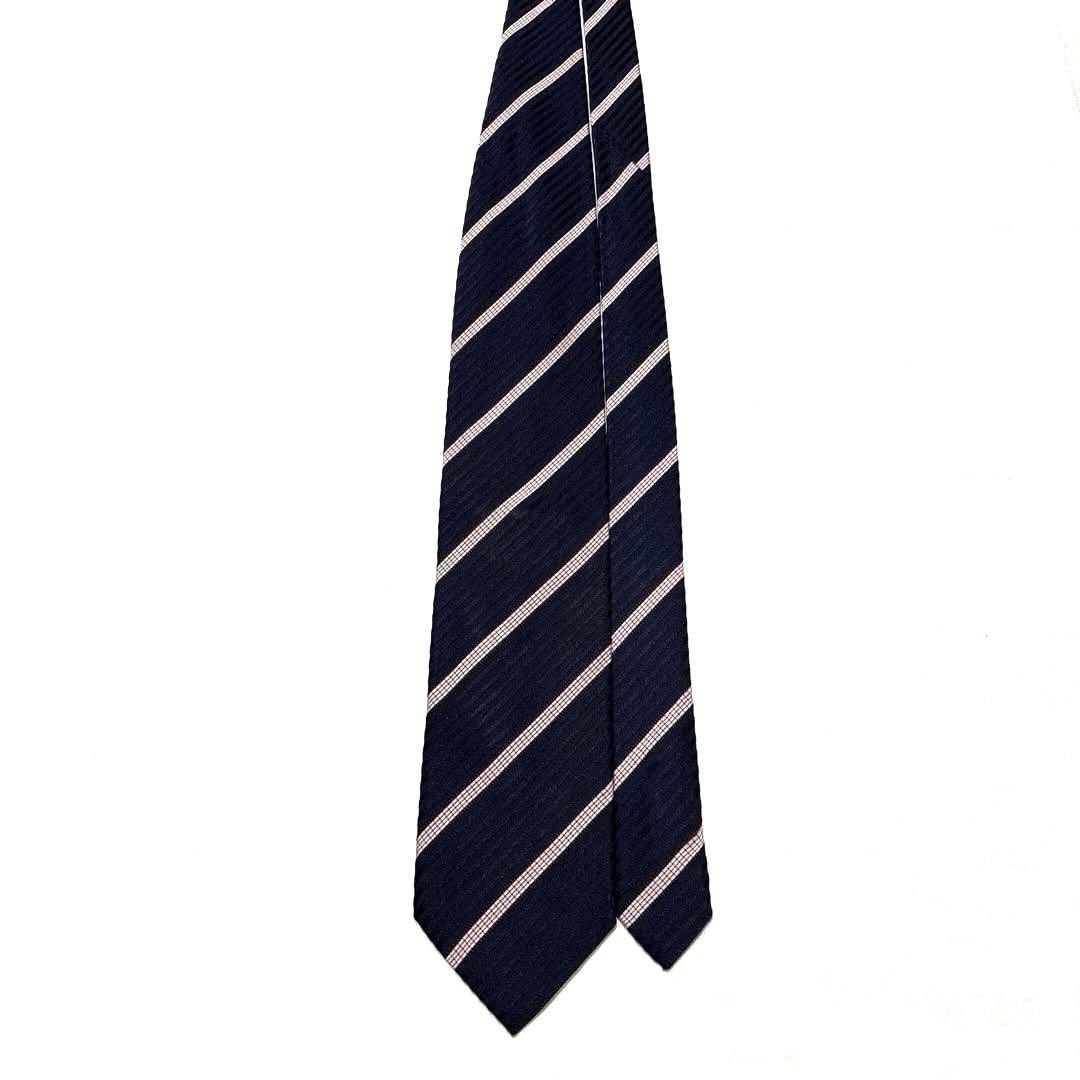 極美品　TIE YOUR TIE タイユアタイ　ネイビー　ストライプ
