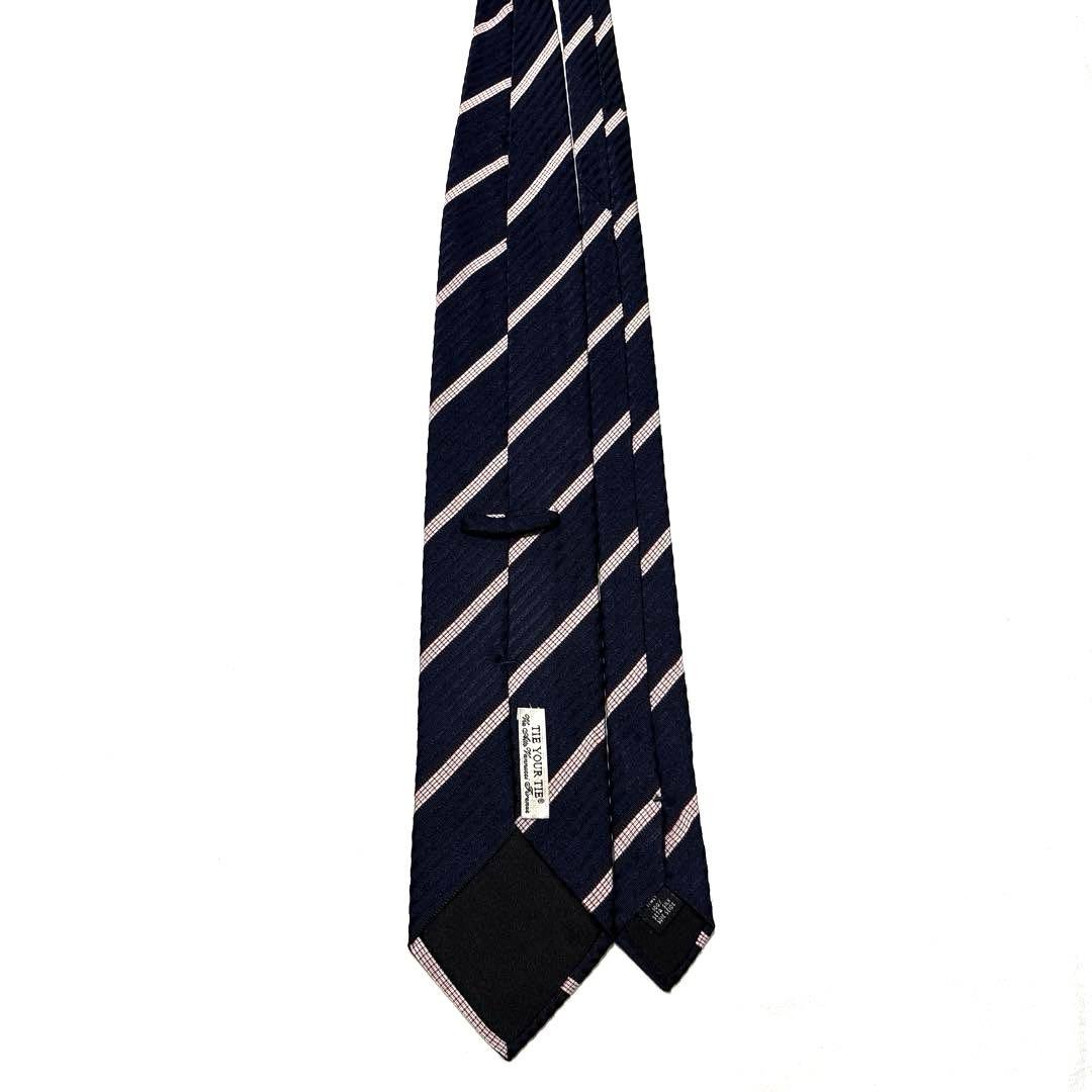 極美品　TIE YOUR TIE タイユアタイ　ネイビー　ストライプ