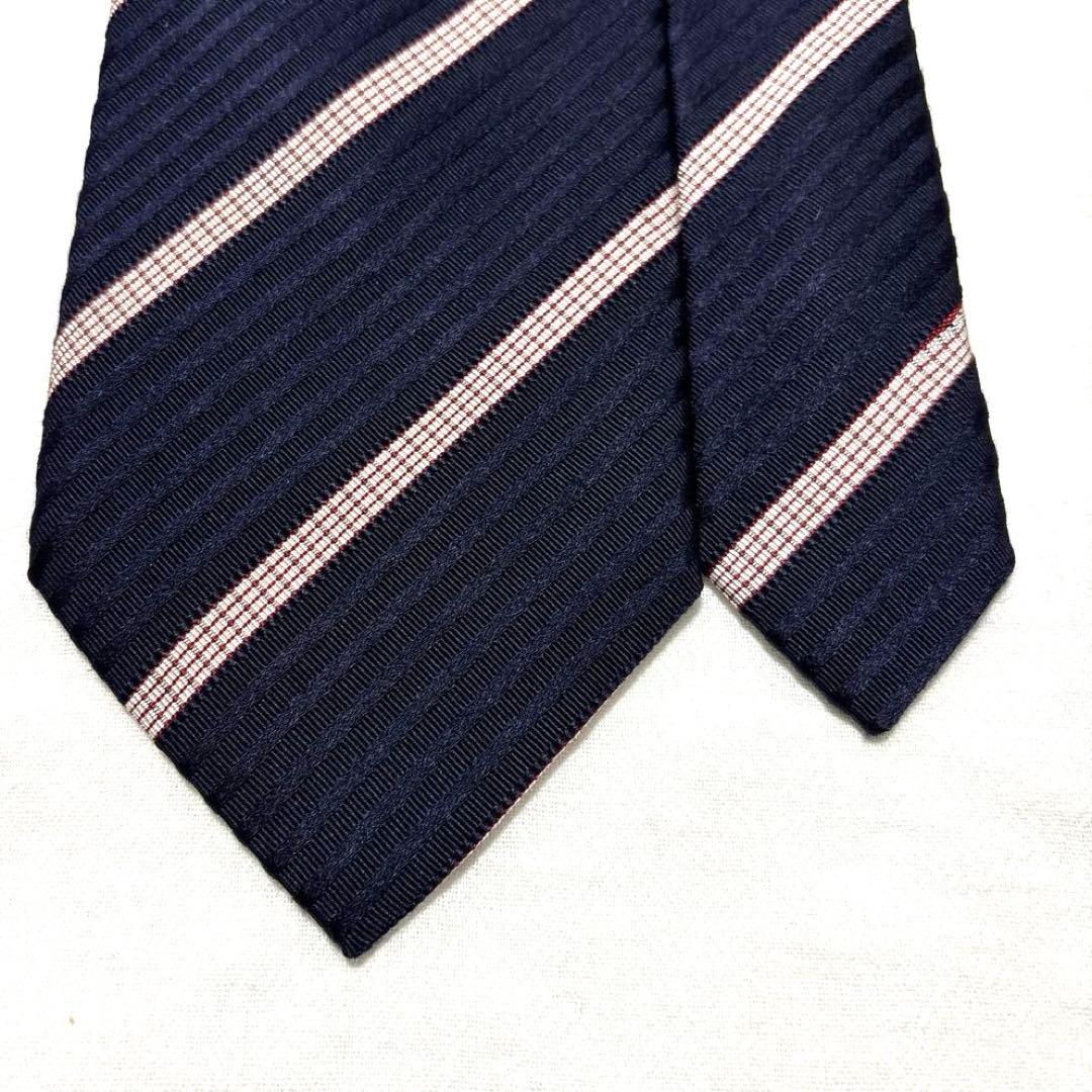 極美品　TIE YOUR TIE タイユアタイ　ネイビー　ストライプ