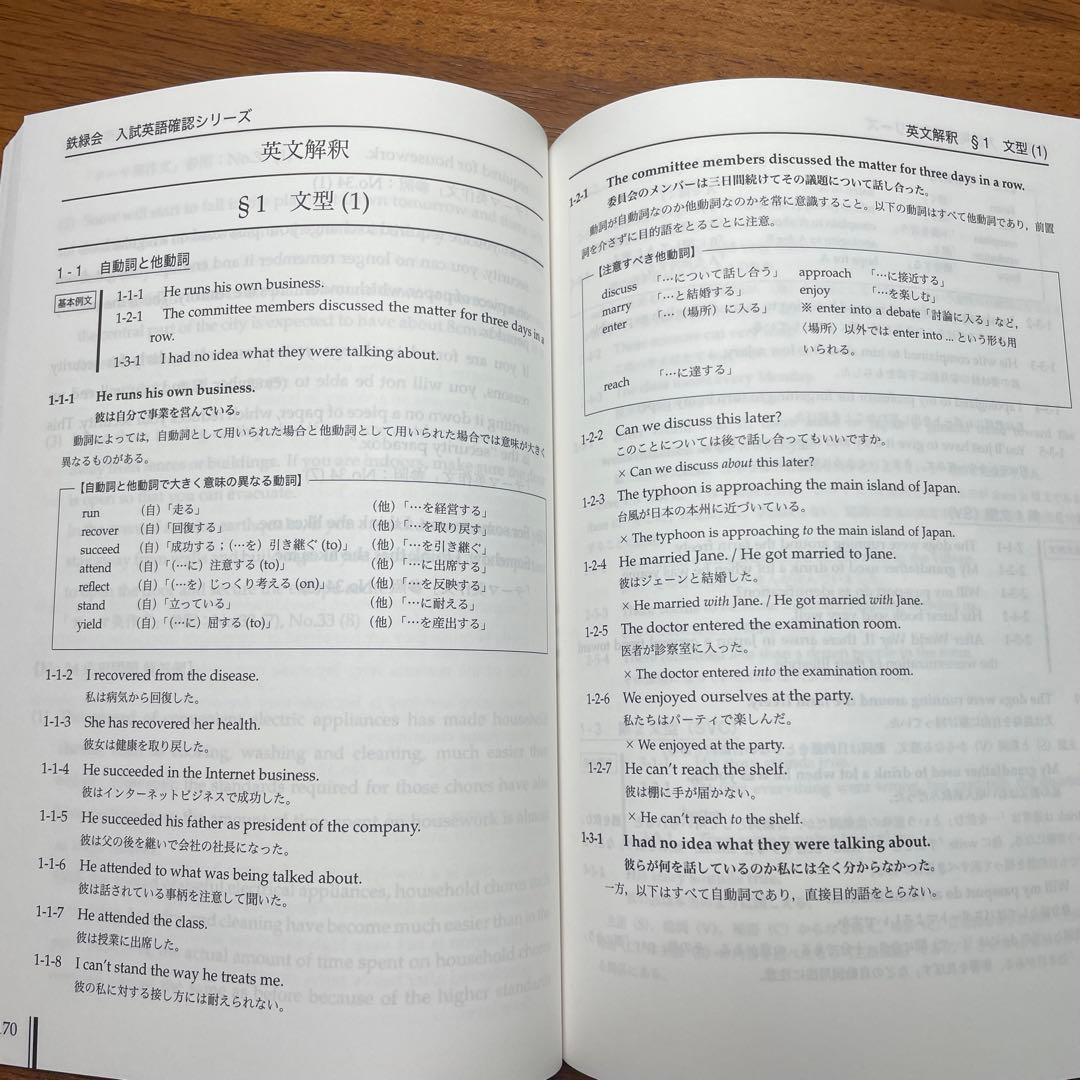 鉄緑高3英語　入試英語確認シリーズ
