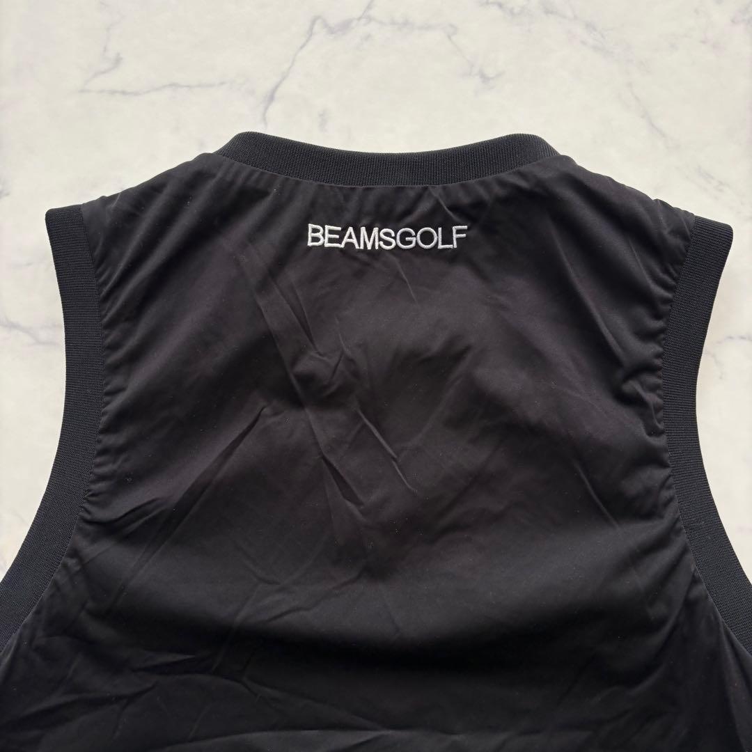 BEAMS GOLF ビームスゴルフ ベスト リバーシブル 黒 ロゴ刺繍