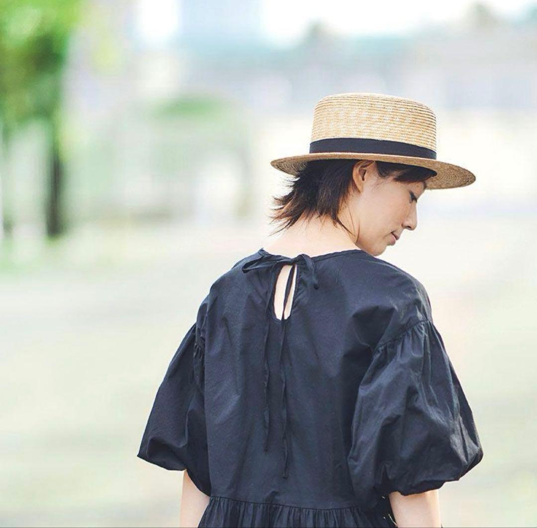 田中帽子店　マラン・フェム（57.5cm） ブラックリボン