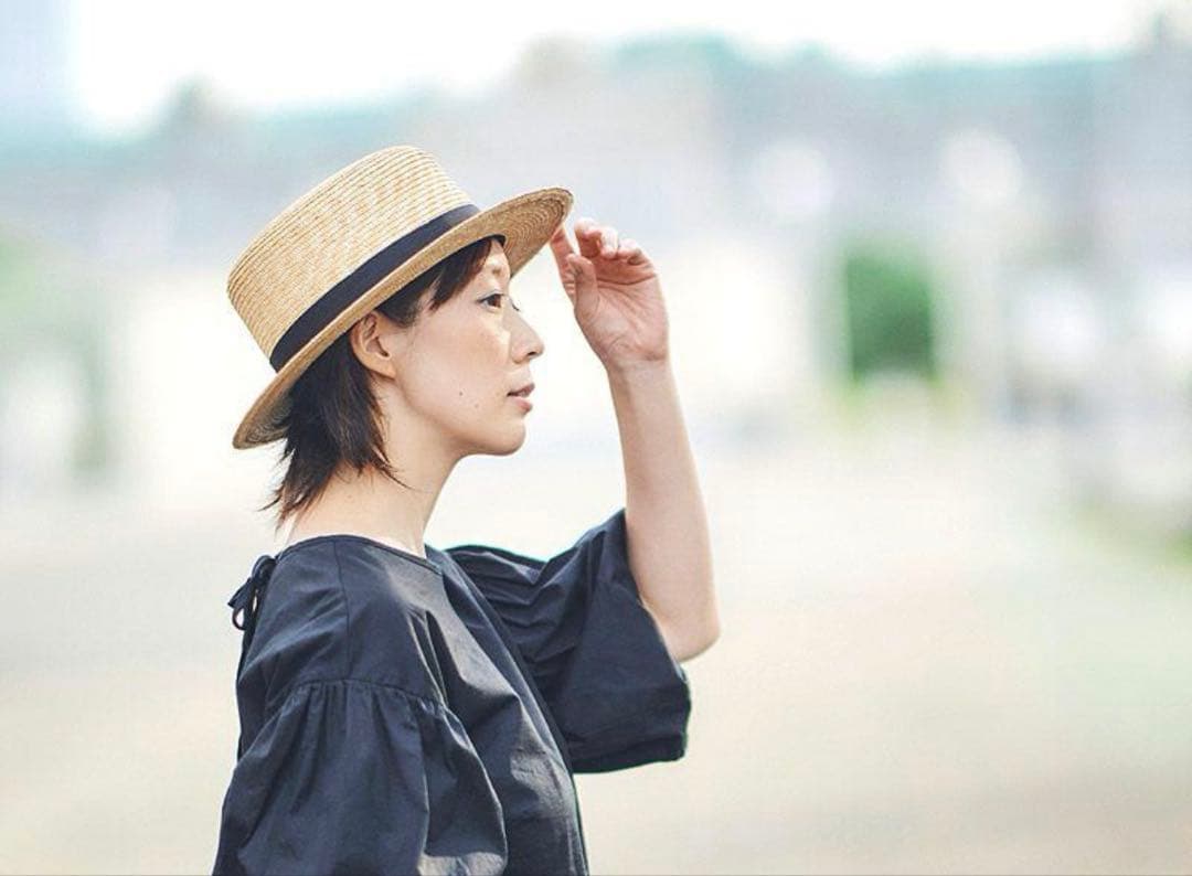 田中帽子店　マラン・フェム（57.5cm） ブラックリボン