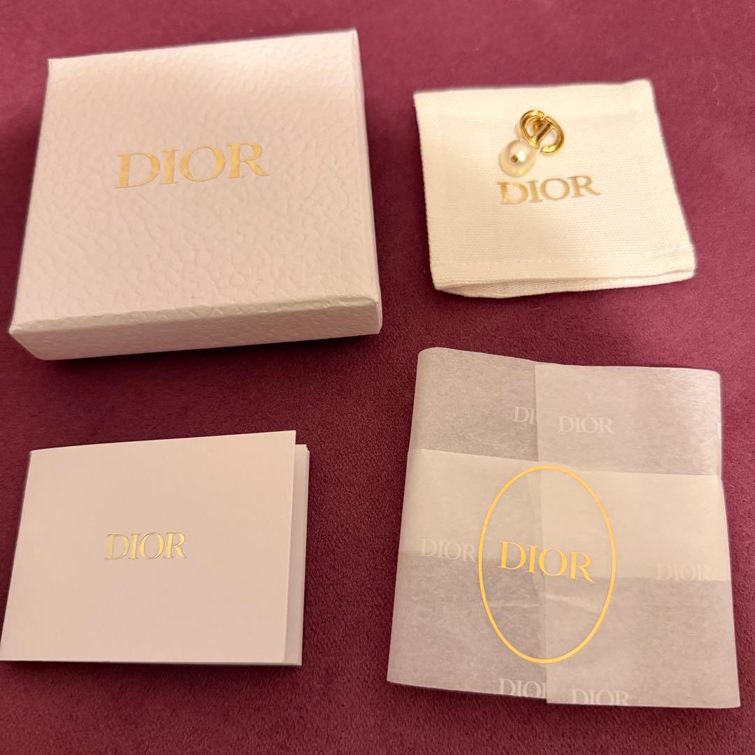 Dior CDnavy ゴールドパールピアス　片耳のみ