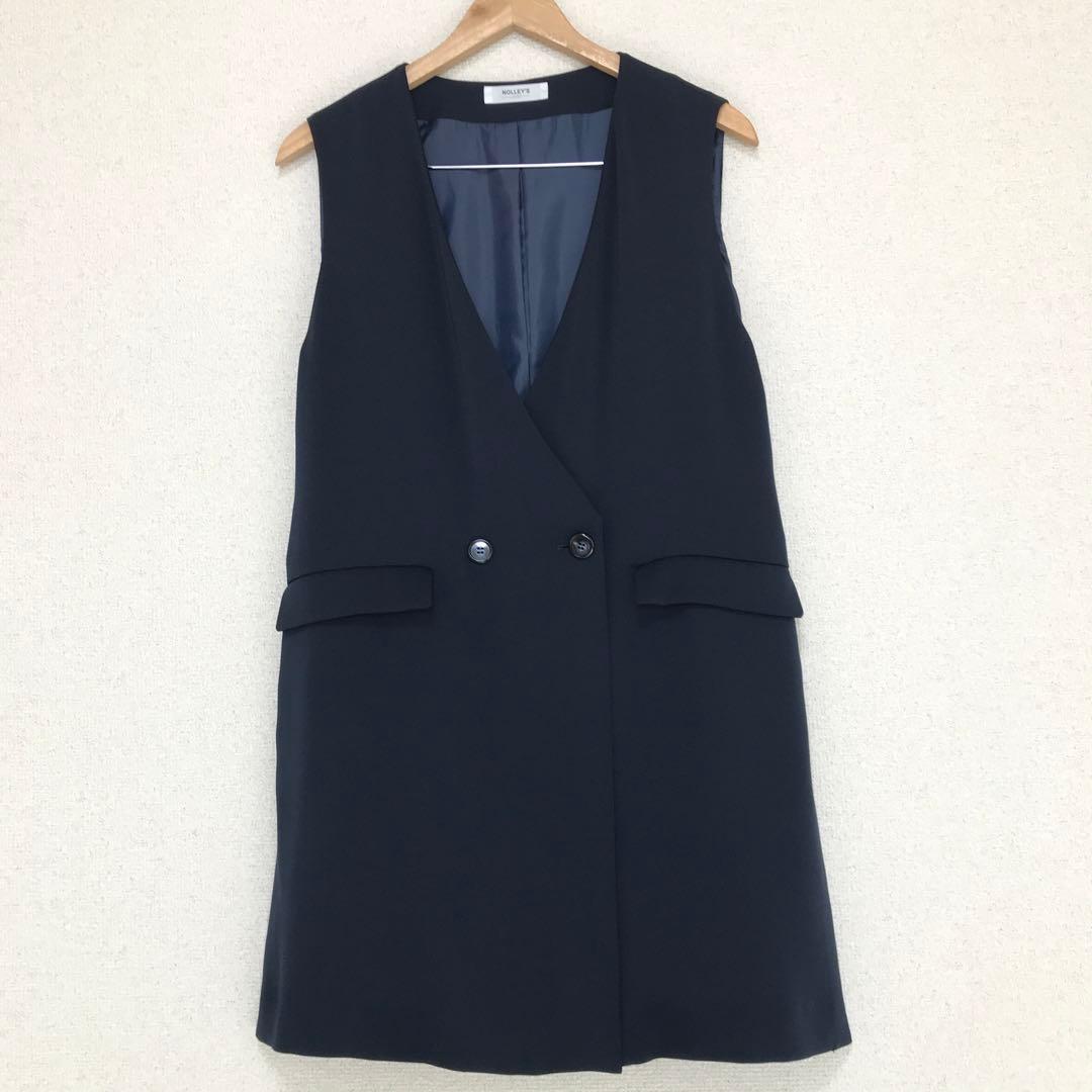 Nolley's タグ付き　サイドスリットジレ ベスト ロング