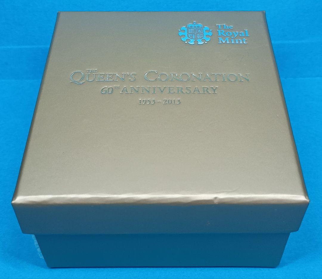 2013 エリザベス女王 戴冠60周年 5ポンド プルーフ銀貨③