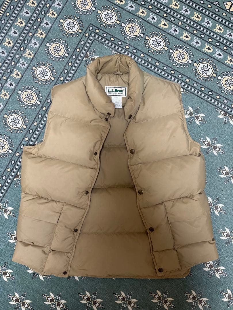 L.L.Bean エルエルビーン　ベージュ ダウンベスト　ヴィンテージ