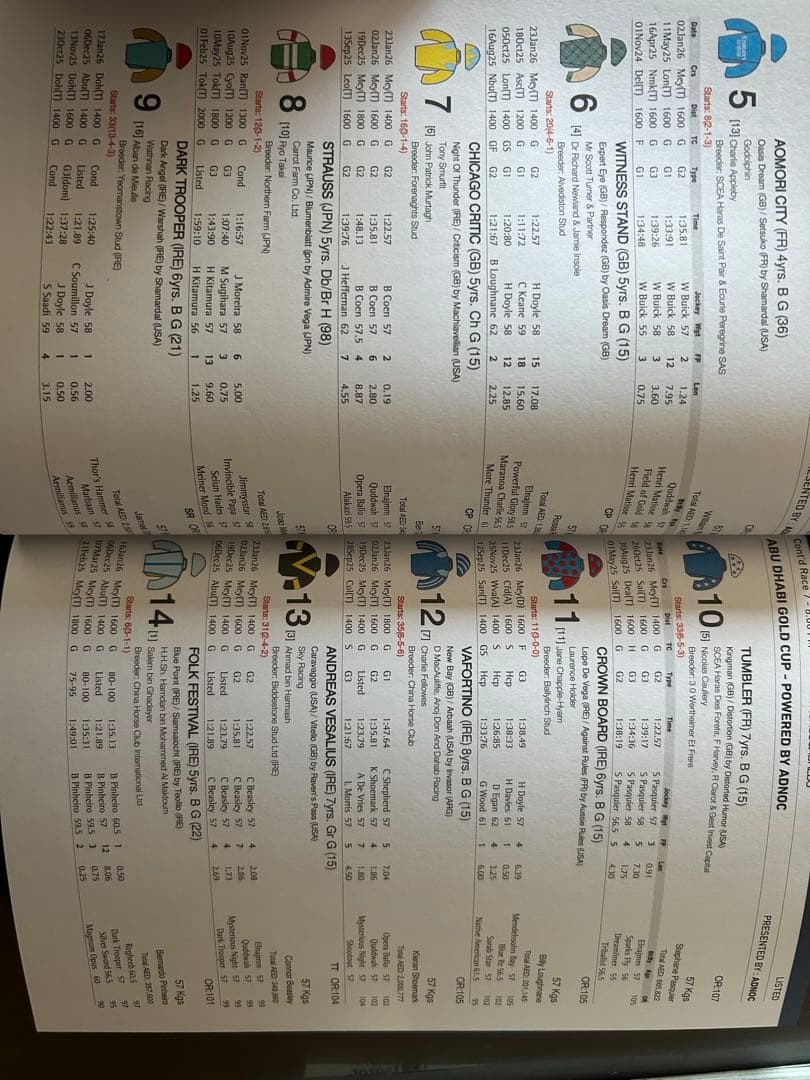 ABU DHABI GOLD CUP 2026 公式プログラム シュトラウス優勝