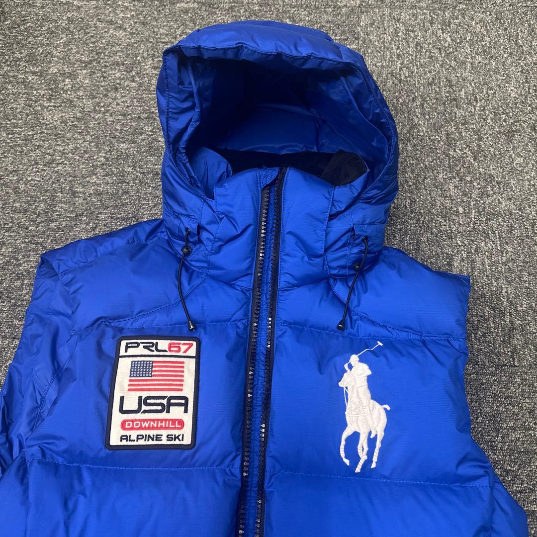 Polo Ralph Lauren ダウンベスト ビッグポニーブルーM