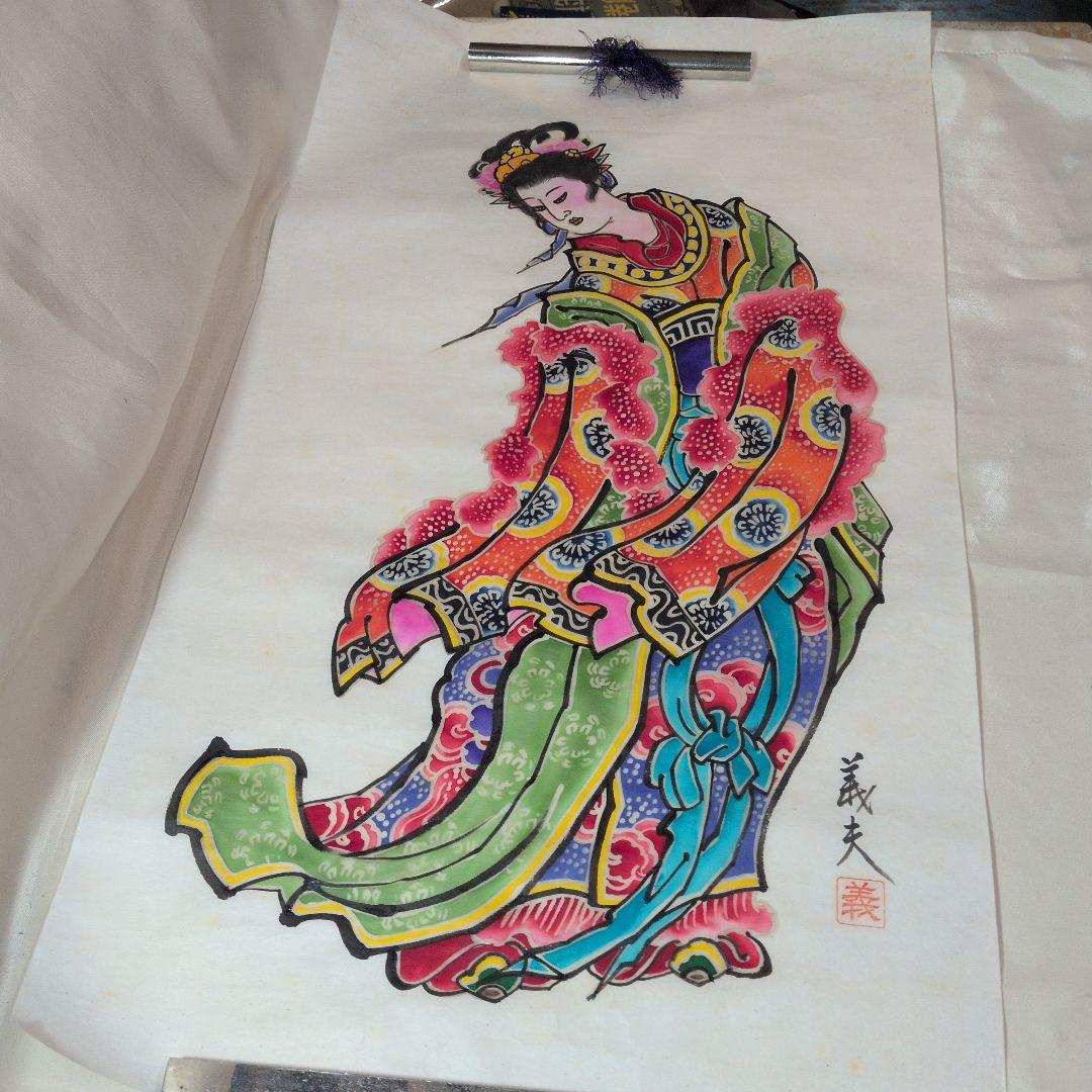 津軽のねぷた絵師　肉筆　阿部義夫　みおくり絵