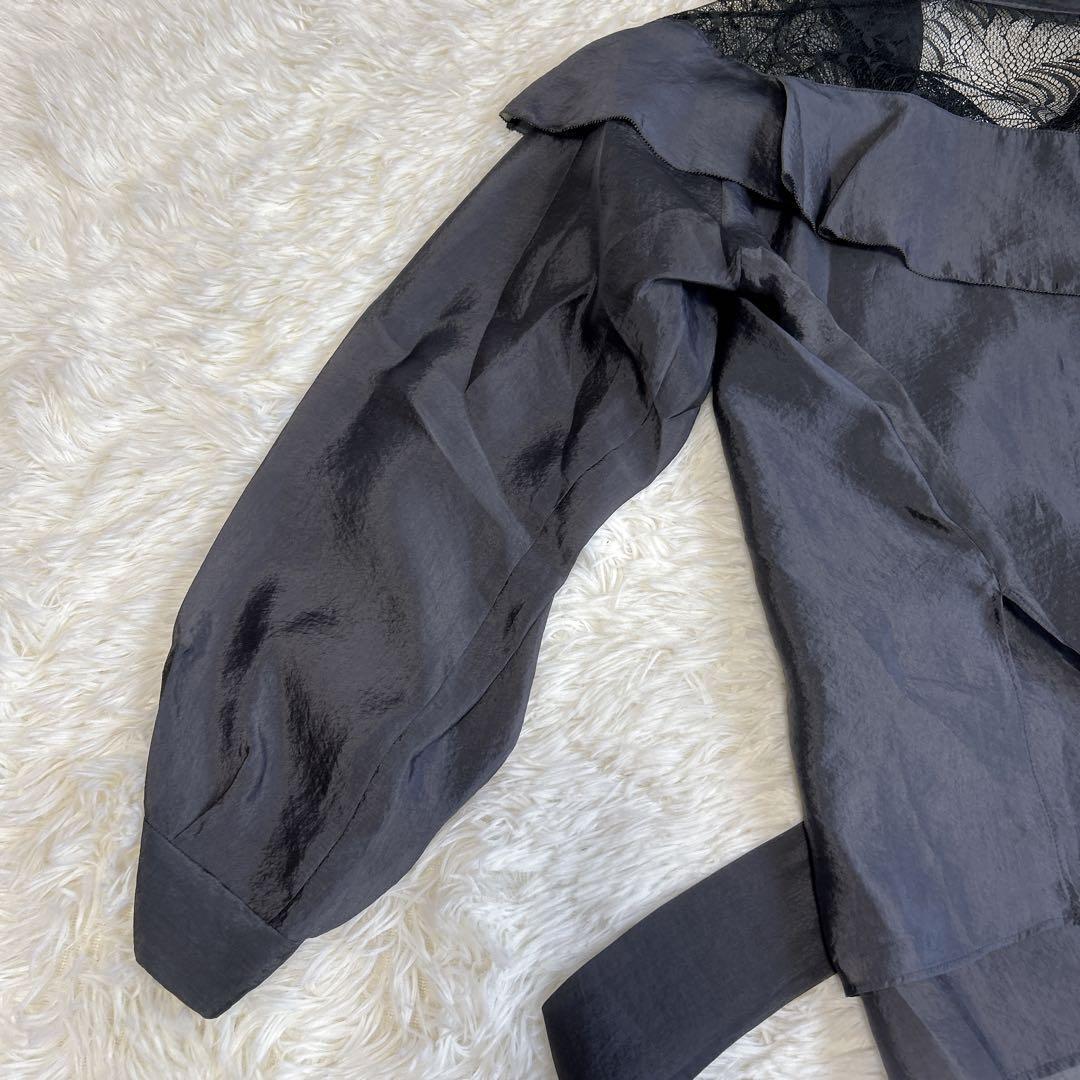 ✨美品✨25ss ヴェルメイユパーイエナ レースブラウス リボン サテン
