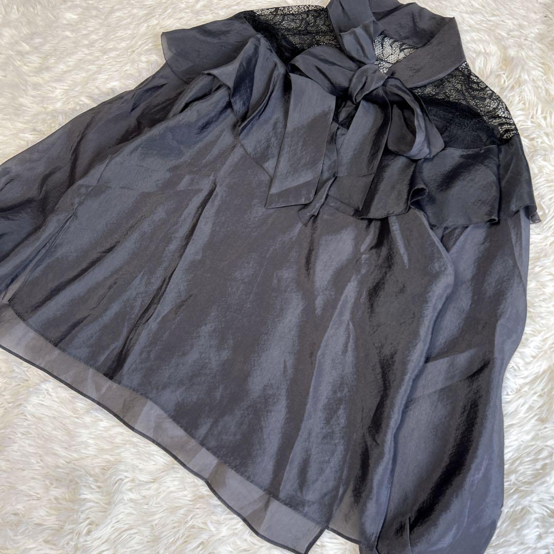 ✨美品✨25ss ヴェルメイユパーイエナ レースブラウス リボン サテン