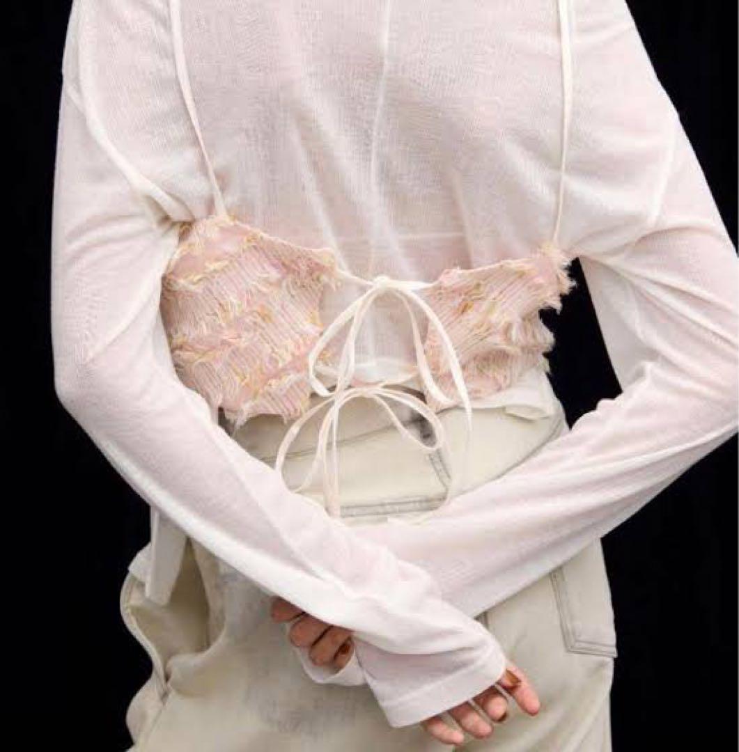 【美品】Ameri 2WAY MIX PINK SHAGGY BUSTIER