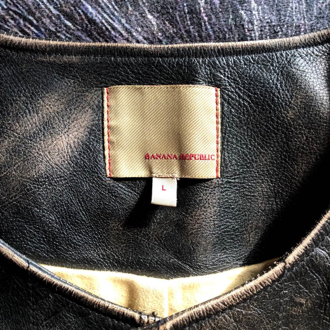 ジャケット・アウター BANANA REPUBLIC Leather Vest