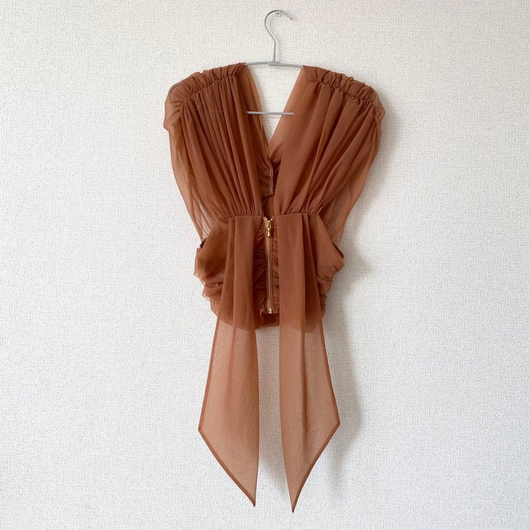 FETICO フェティコ GATHERED SHEER TOP シアートップ