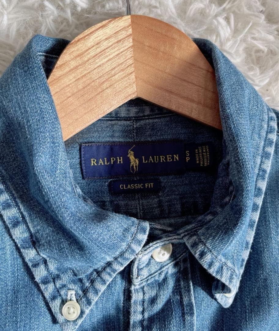 Ralph Lauren ダンガリー ポニー刺繍クラシックフィット デニムシャツ