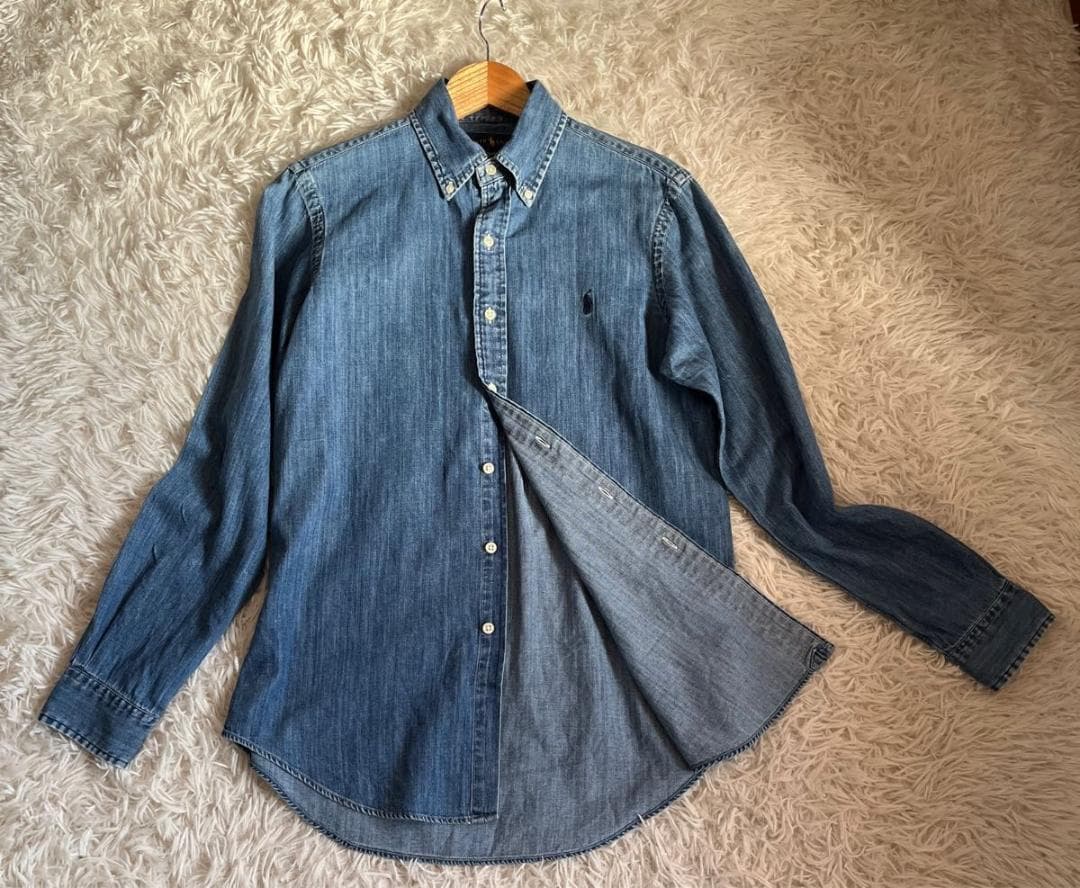 Ralph Lauren ダンガリー ポニー刺繍クラシックフィット デニムシャツ