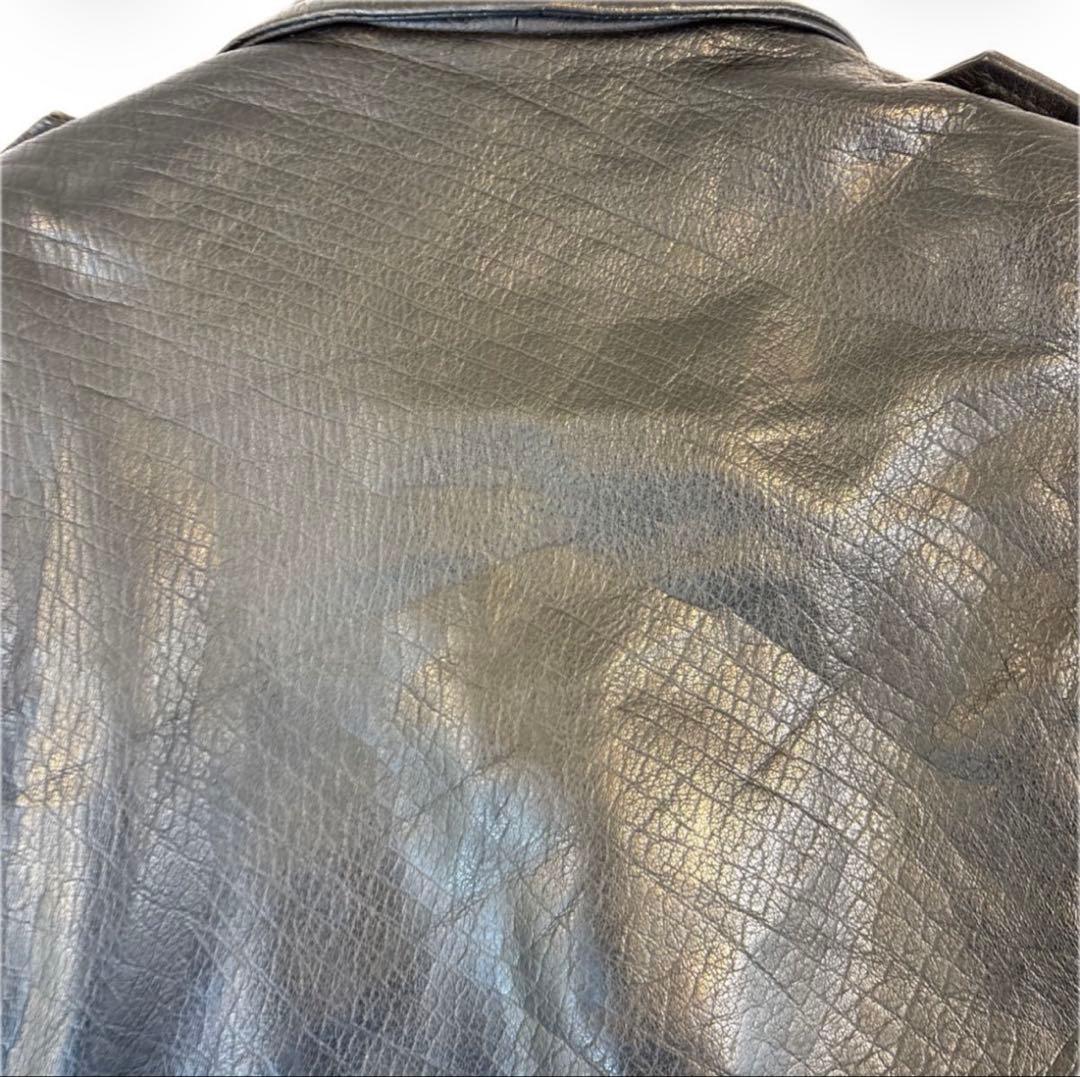 Wilsons Leather ダブルライダースジャケット ブラック M