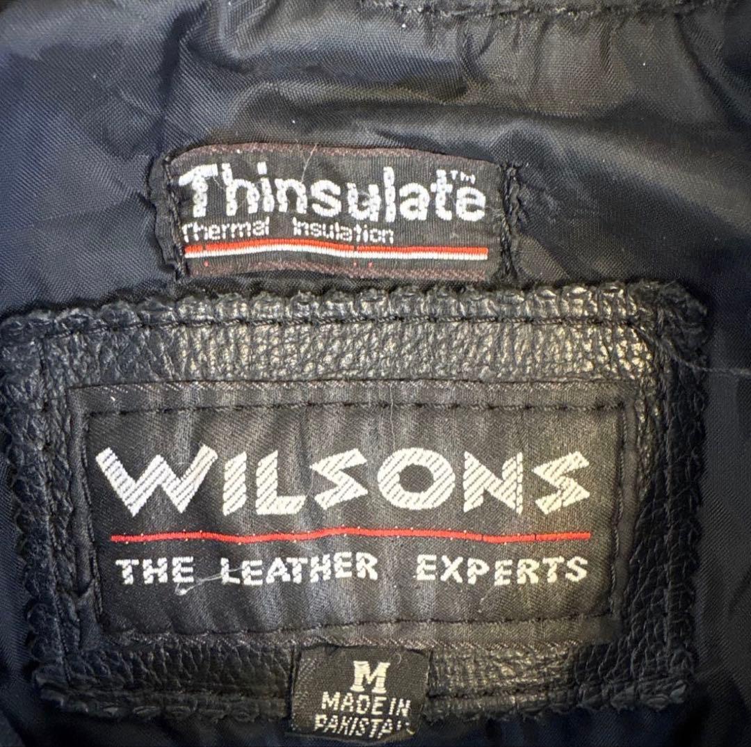Wilsons Leather ダブルライダースジャケット ブラック M