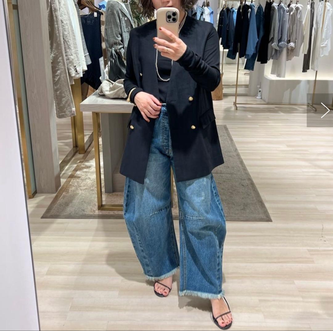 loungedress ヘリンボーン　ジレ