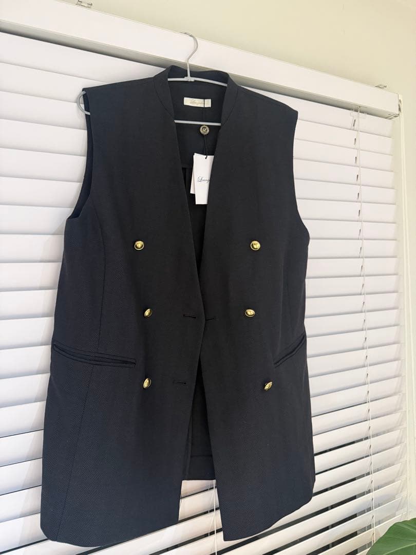 loungedress ヘリンボーン　ジレ