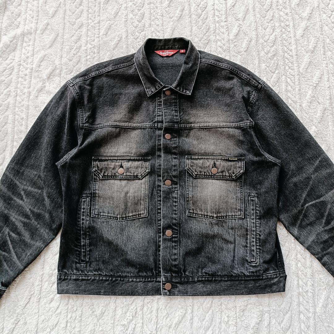 ジャケット・アウター Supreme Distressed Selvedge Trucker L
