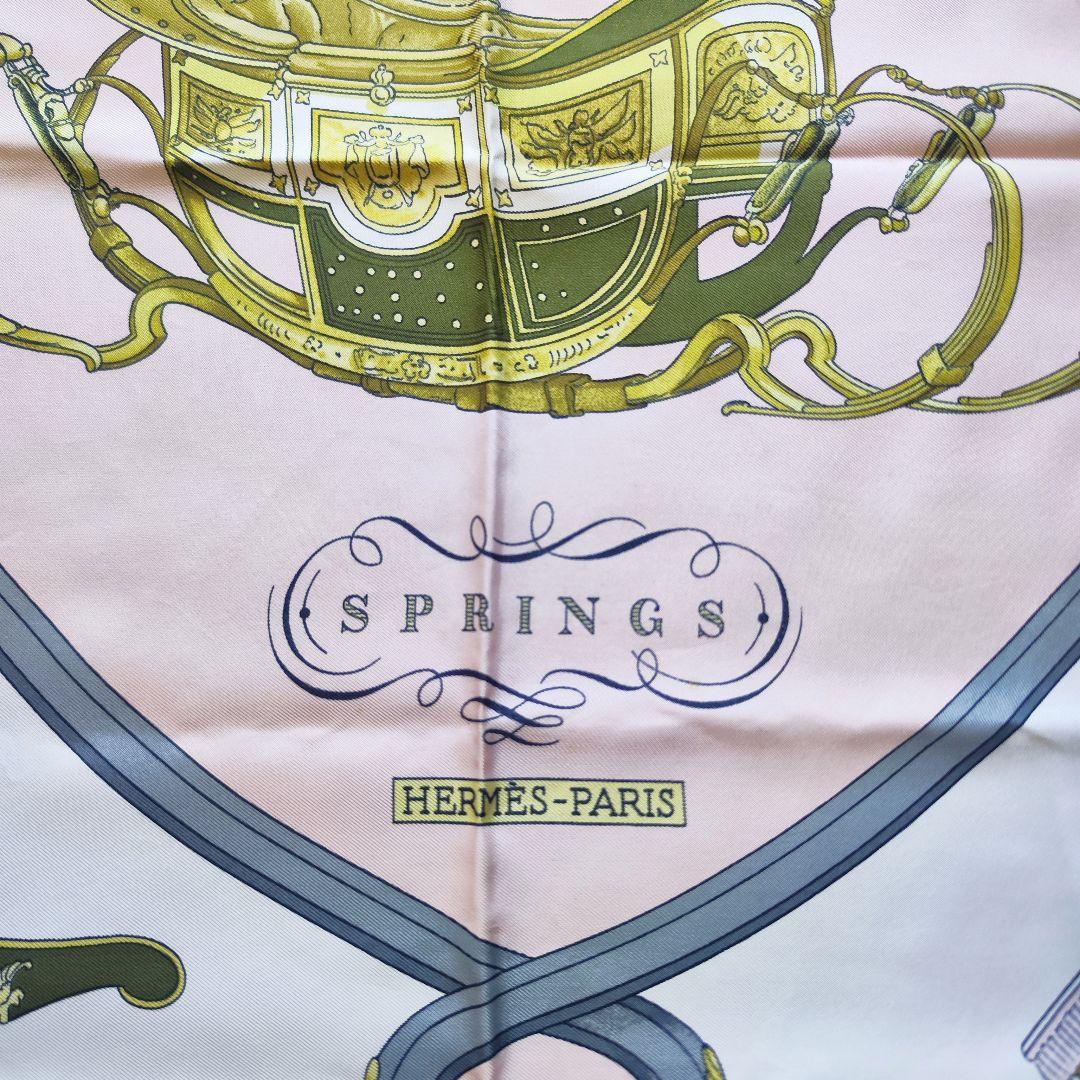 【未使用級】HERMES エルメス カレ90 スカーフ　スプリング ピンク