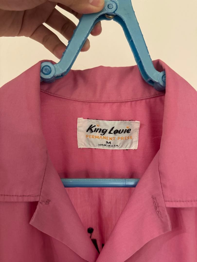 King Louie Mサイズ ピンクシャツ Bailo刺繍