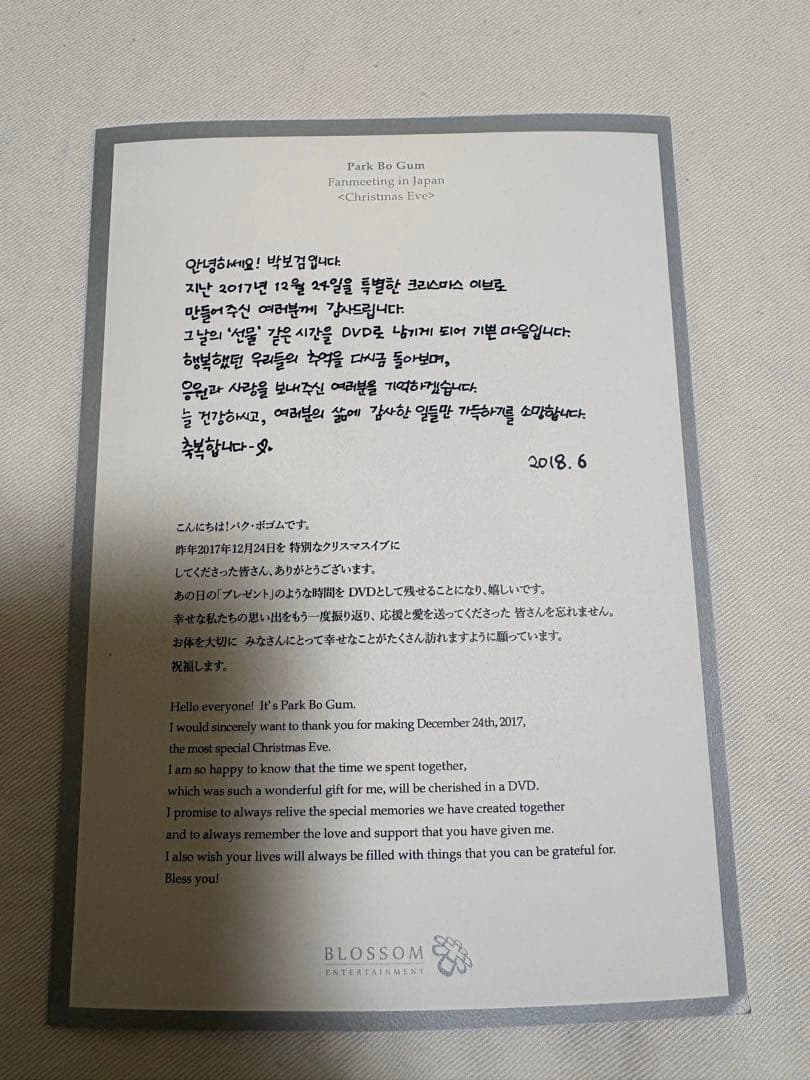 Park Bo Gum Christmas Eve ファンミ