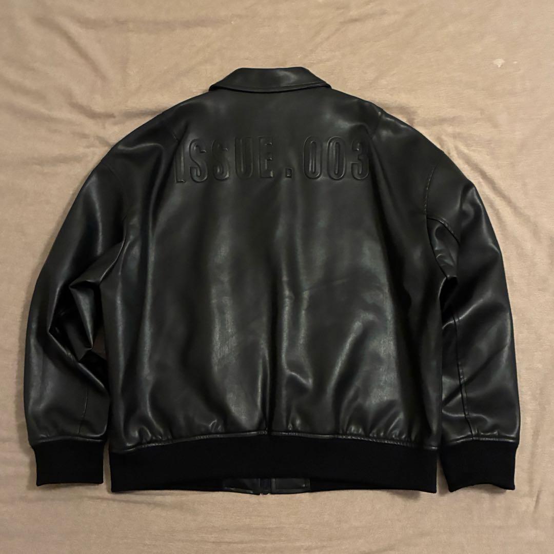 Bershka ブラック レザージャケット XL