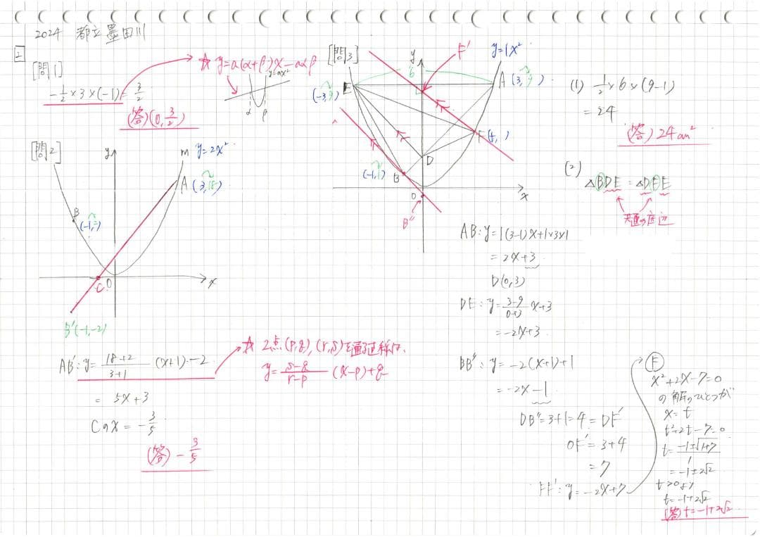 塾講師オリジナル数学解説 自校作成10校(全解説動画付)2024高校入試 過去問