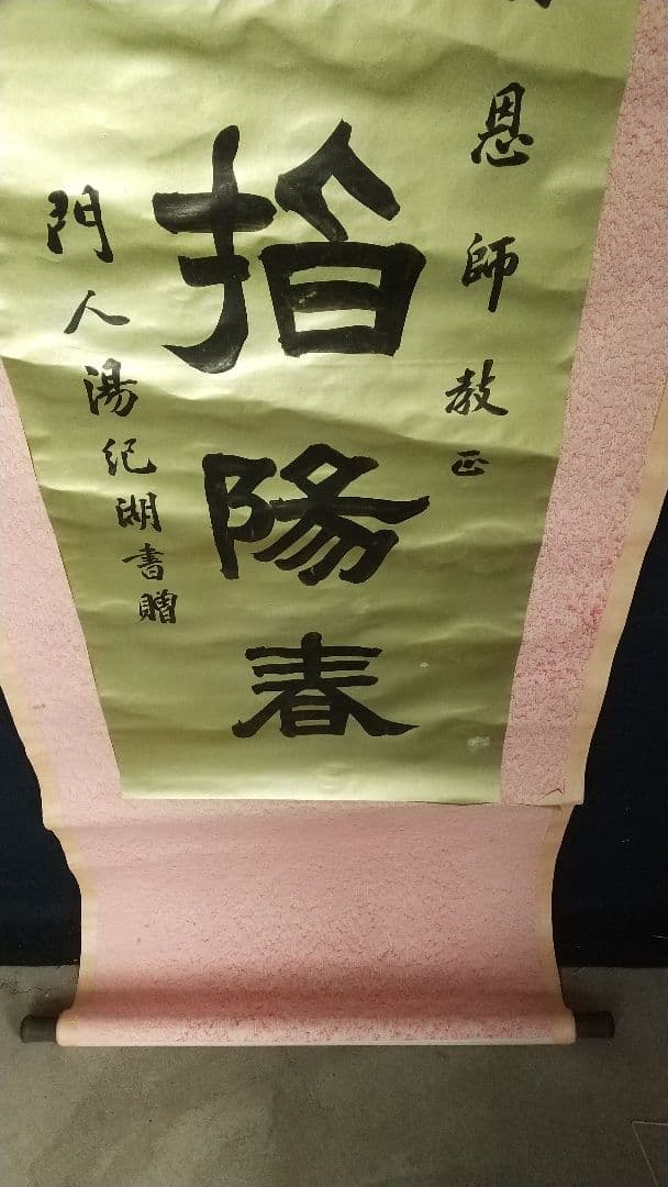 中国 医師 湯紀湖 号蠡舟 書掛軸 汤蠡舟，字纪湖