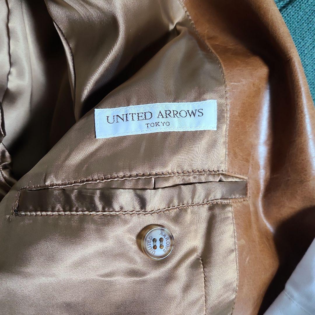 United arrows cow leather テーラードジャケット　茶