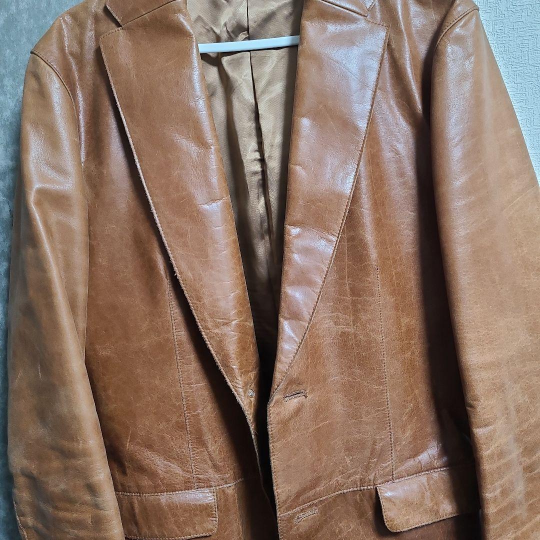 United arrows cow leather テーラードジャケット　茶