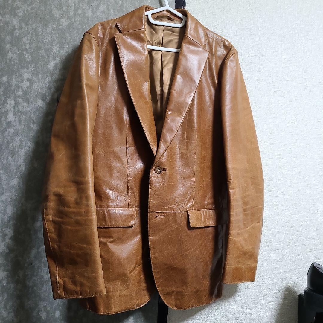 United arrows cow leather テーラードジャケット　茶