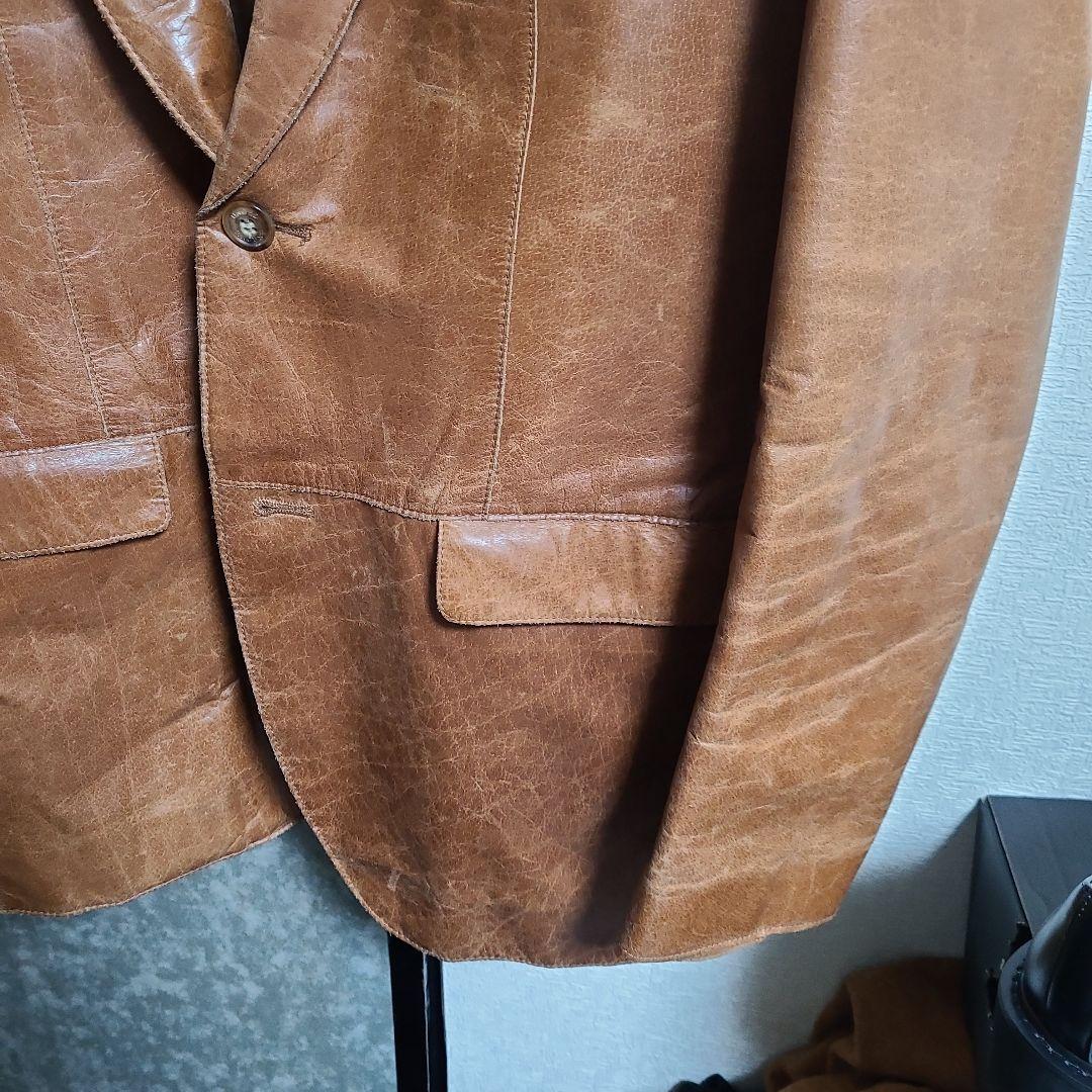United arrows cow leather テーラードジャケット　茶