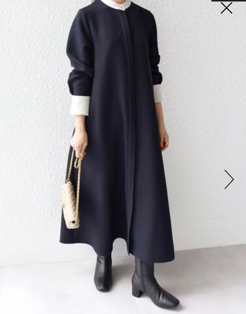 SHIPS セレモニー　長袖シャツワンピース ONE SIZE