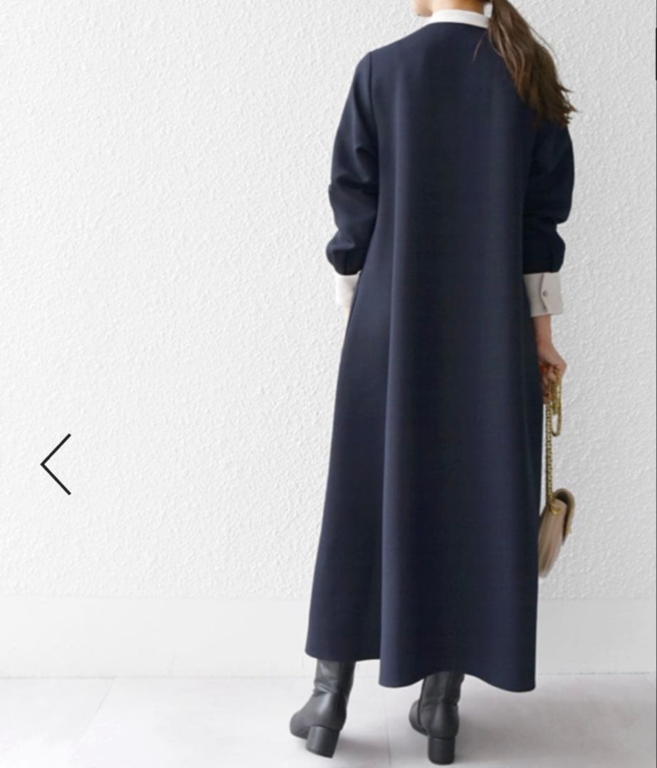 SHIPS セレモニー　長袖シャツワンピース ONE SIZE