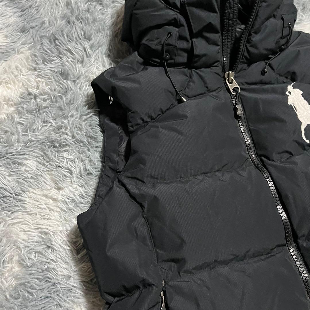 美品　POLO RALPH LAUREN ダウンベスト　現行　QRコード　黒　M