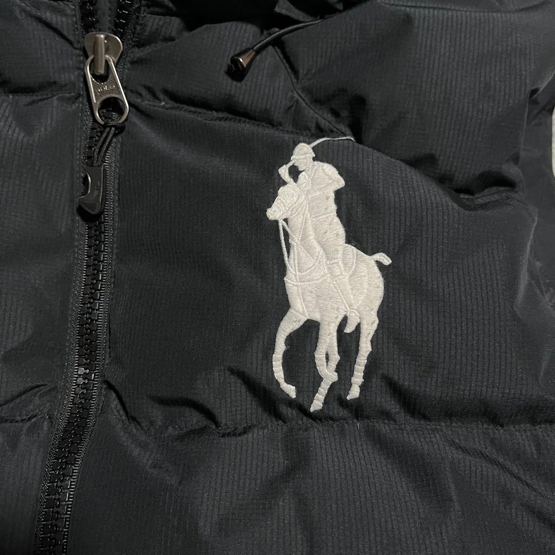 美品　POLO RALPH LAUREN ダウンベスト　現行　QRコード　黒　M