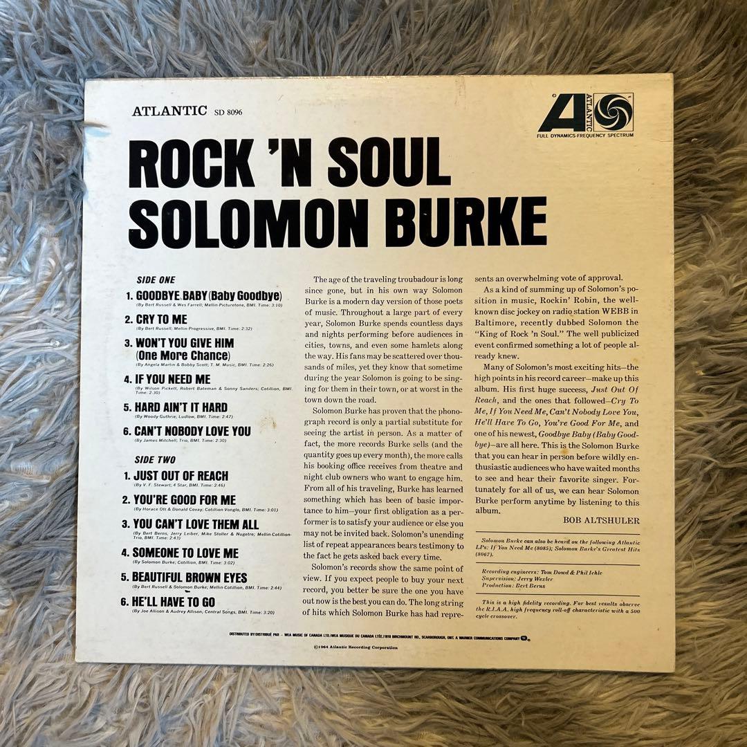 洋楽 Solomon Burke Rock 'N Soul CAN LP