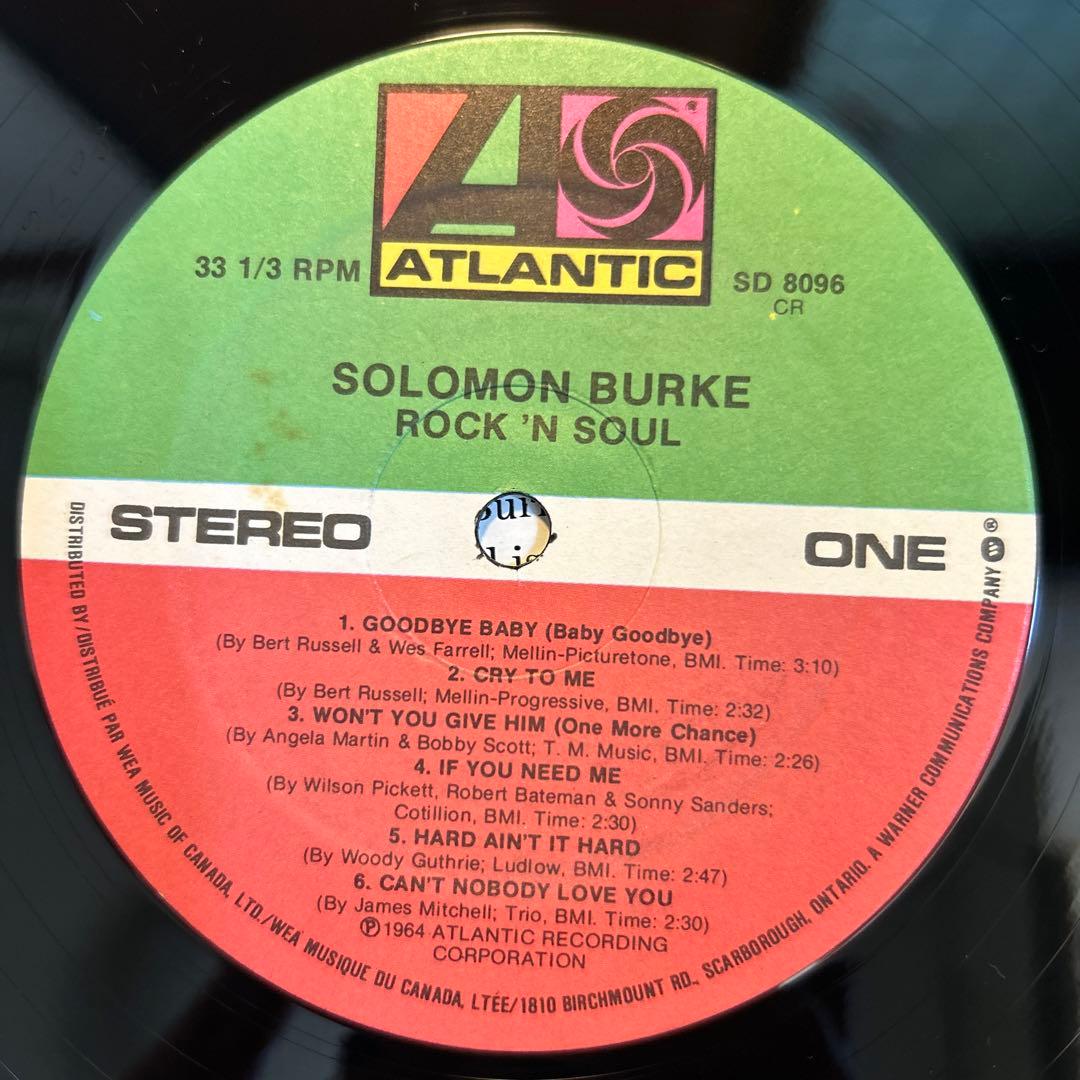 洋楽 Solomon Burke Rock 'N Soul CAN LP