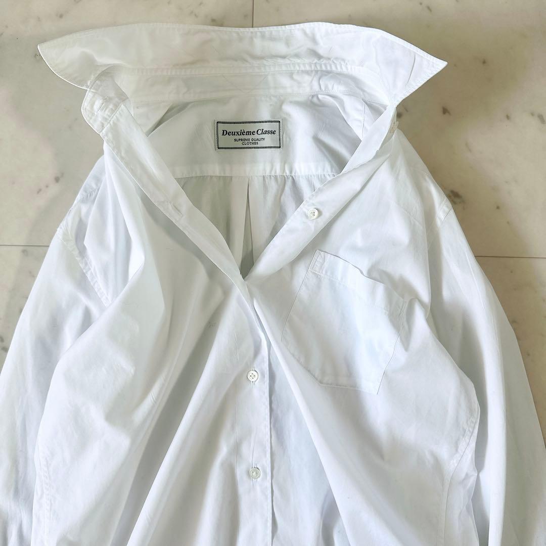 美品♪ドゥーズィエムクラス AIBINI WASHシャツ コットン 白シャツ