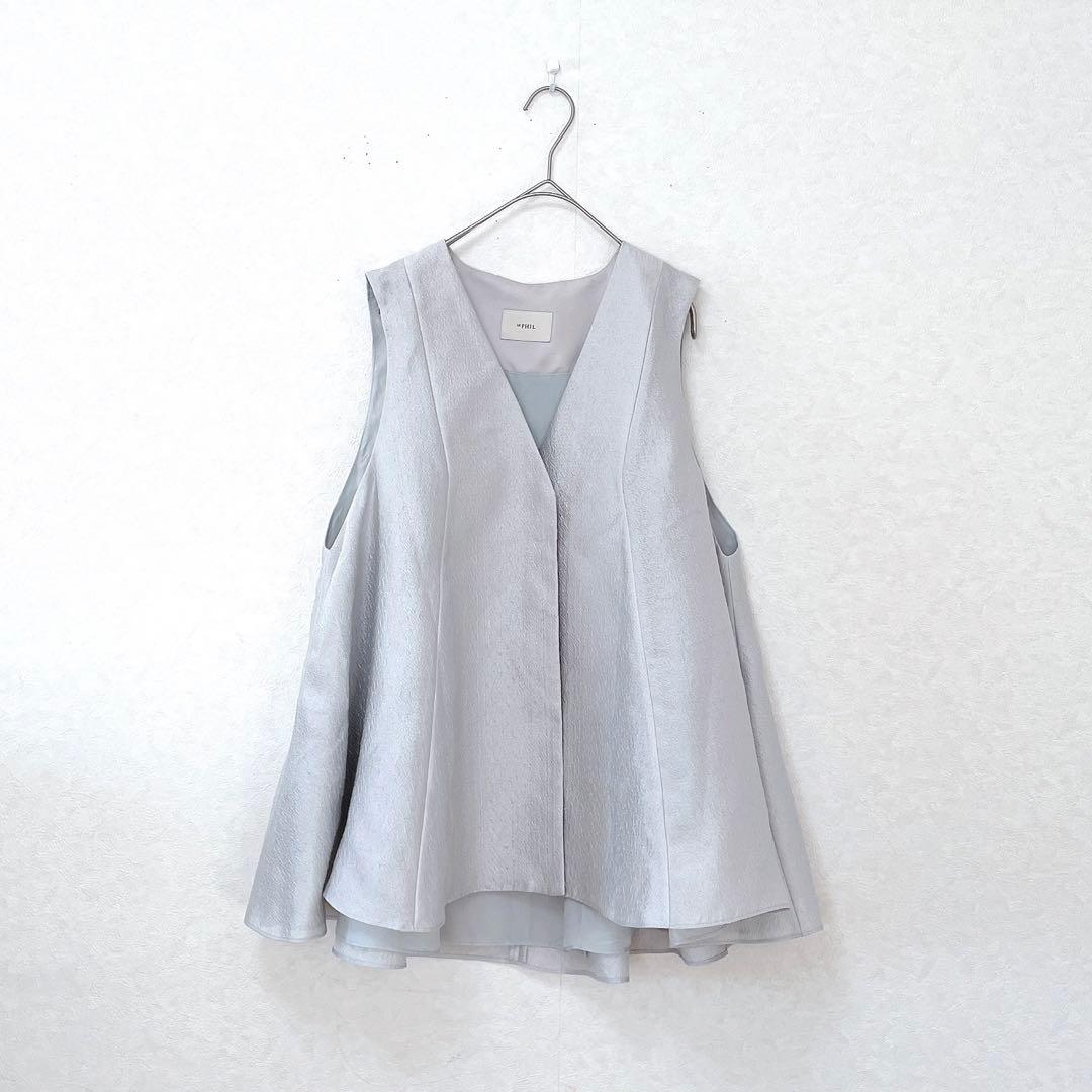 美品✨LE PHIL 23SS シアー ジャガード ジレ ブラウス シルク混