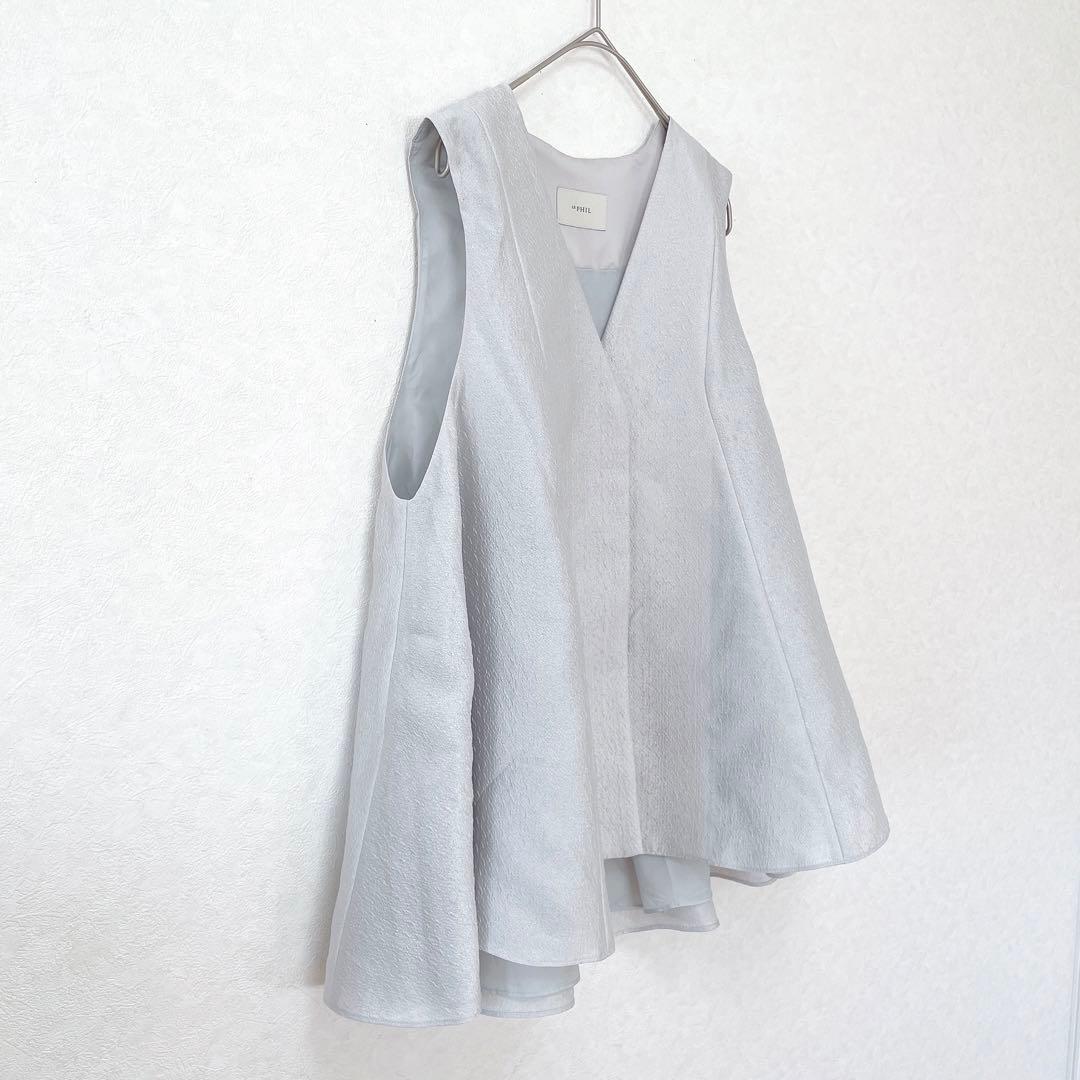 美品✨LE PHIL 23SS シアー ジャガード ジレ ブラウス シルク混