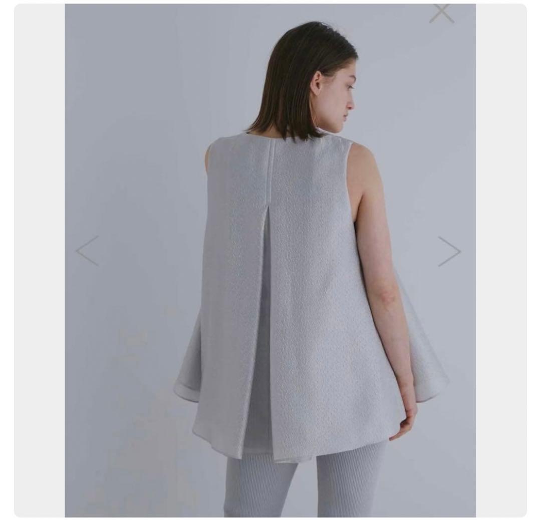 美品✨LE PHIL 23SS シアー ジャガード ジレ ブラウス シルク混